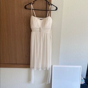 Elegant White Spaghetti Strap Dress